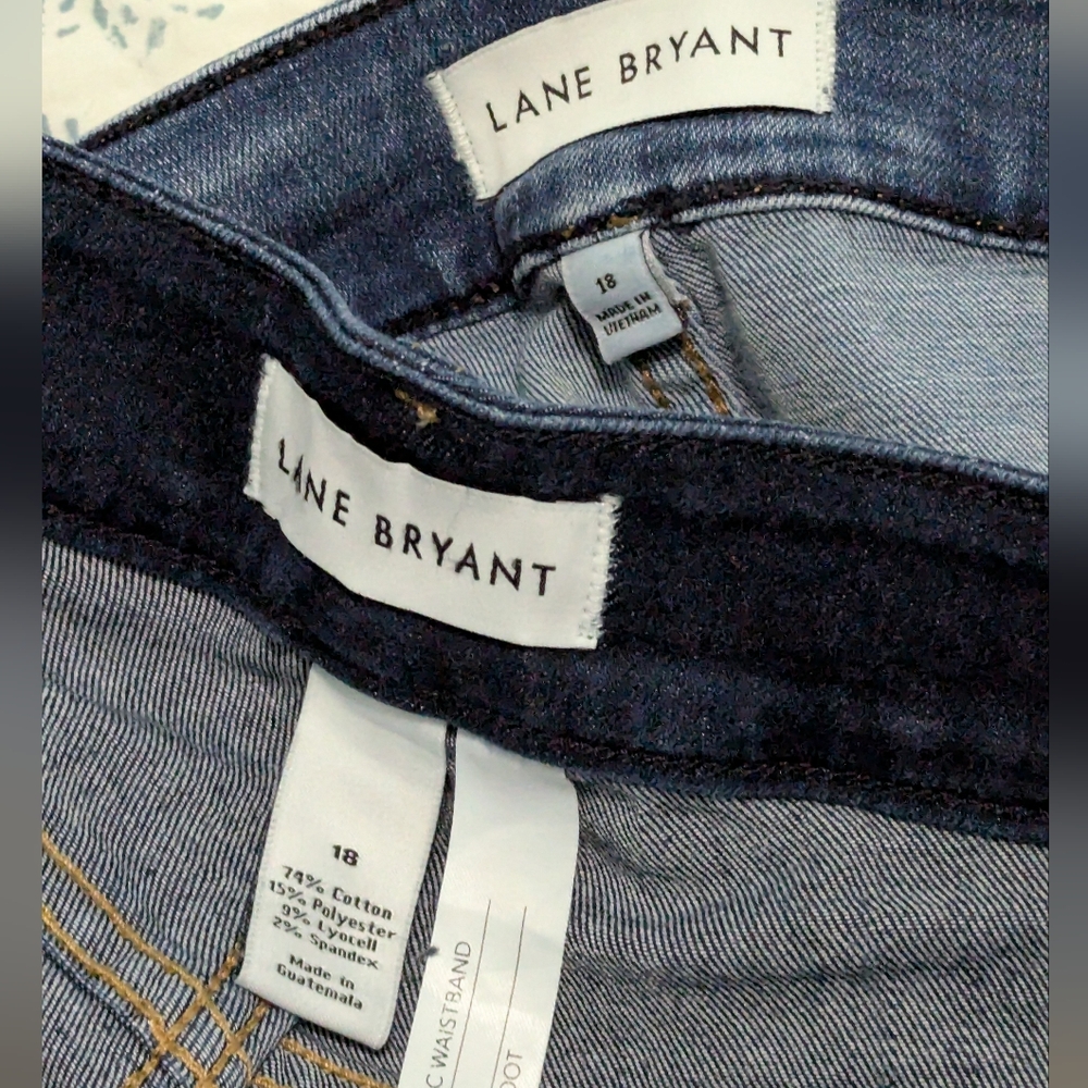 Lane Bryant Curvy Fit Stretch Jeans/2 Pair/Size 18 - Picture 2 of 7